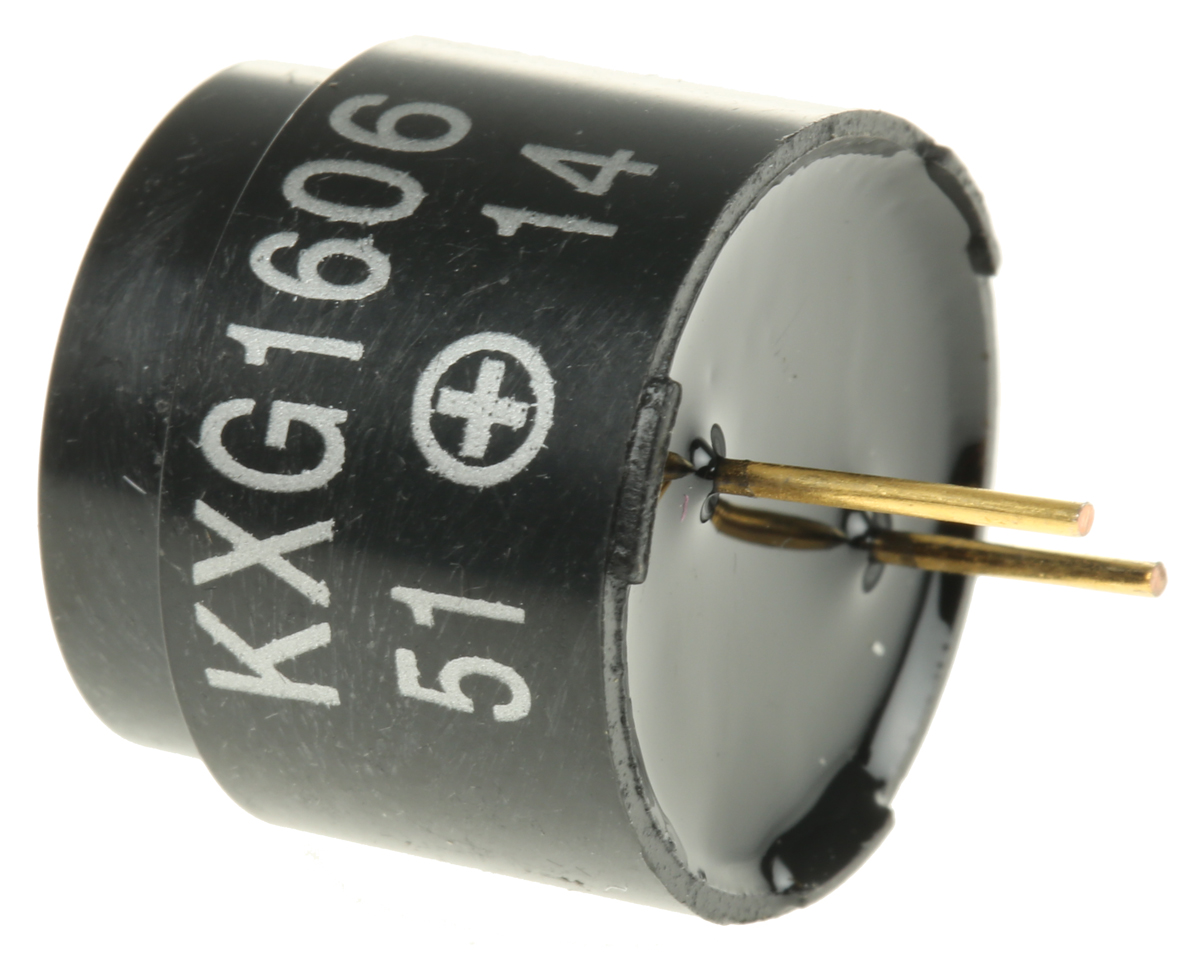 Kingstate 92dB PCB Mount External Magnetic Buzzer Component, 16 x 14mm, 3V dc Min, 12V dc Max