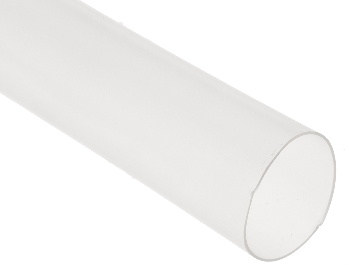 TE Connectivity Heat Shrink Tubing, Clear 12.7mm Sleeve Dia. x 1.2m Length 2:1 Ratio, RNF-100 Series