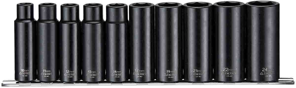 Teng Tools 10 mm, 10 mm, 1/2 in Drive Impact Socket