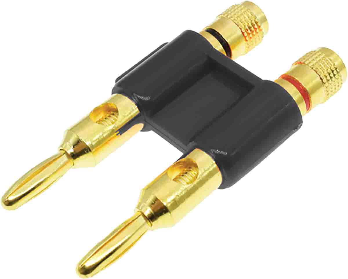 RS PRO Black Male Banana Plug, 4 mm Connector, 32A, 30V, Gold Plating