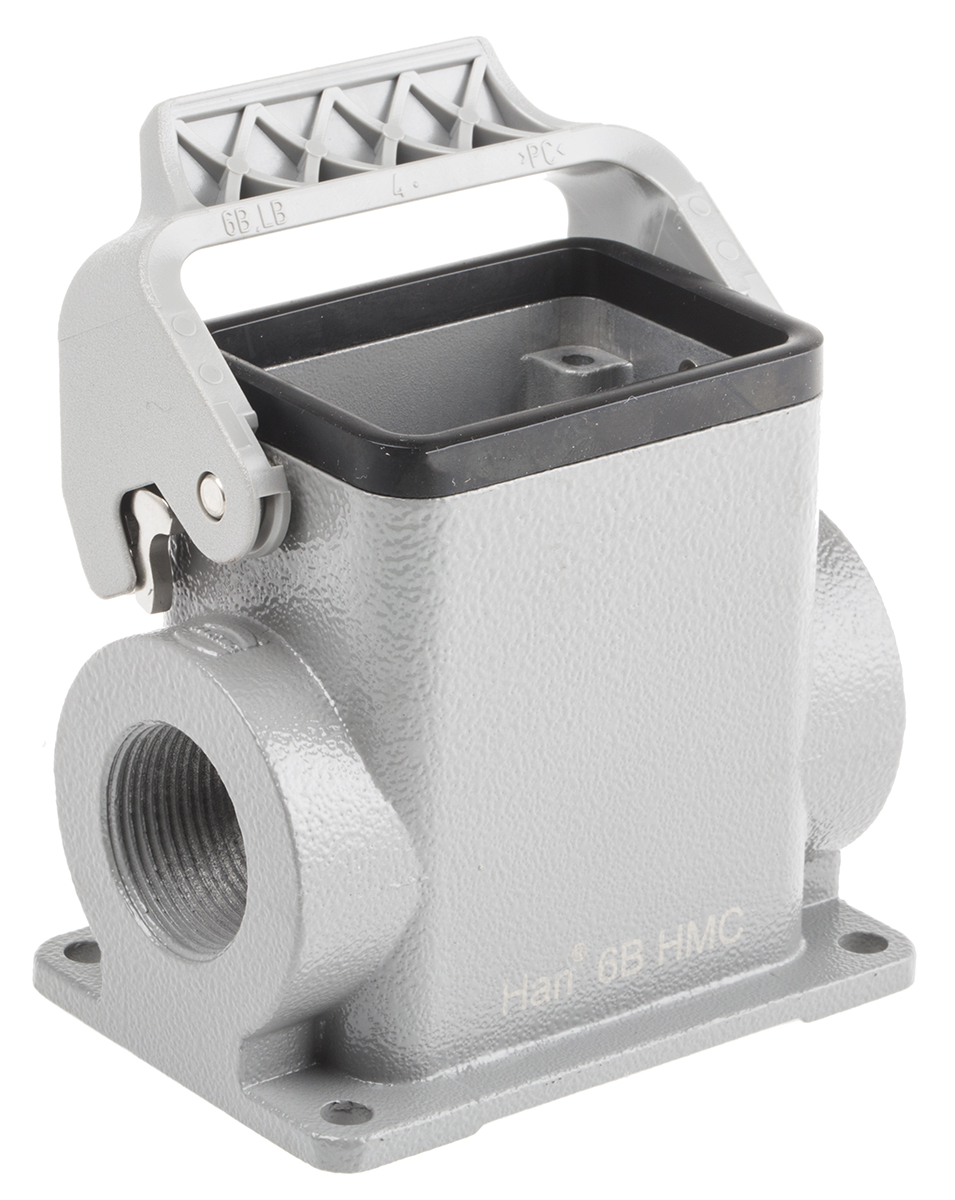 HARTING Han HMC Heavy Duty Power Connector Housing, M25 x 1.5 Thread, Side Entry Han B HMC Range