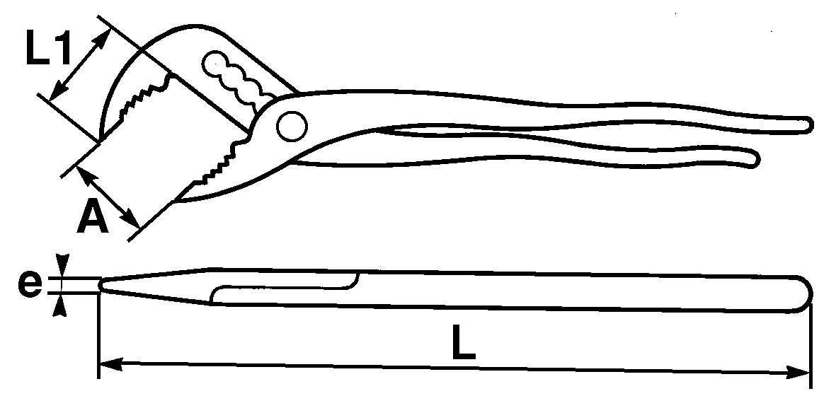 SAM Water Pump Pliers, 250 mm Overall, 40mm Jaw