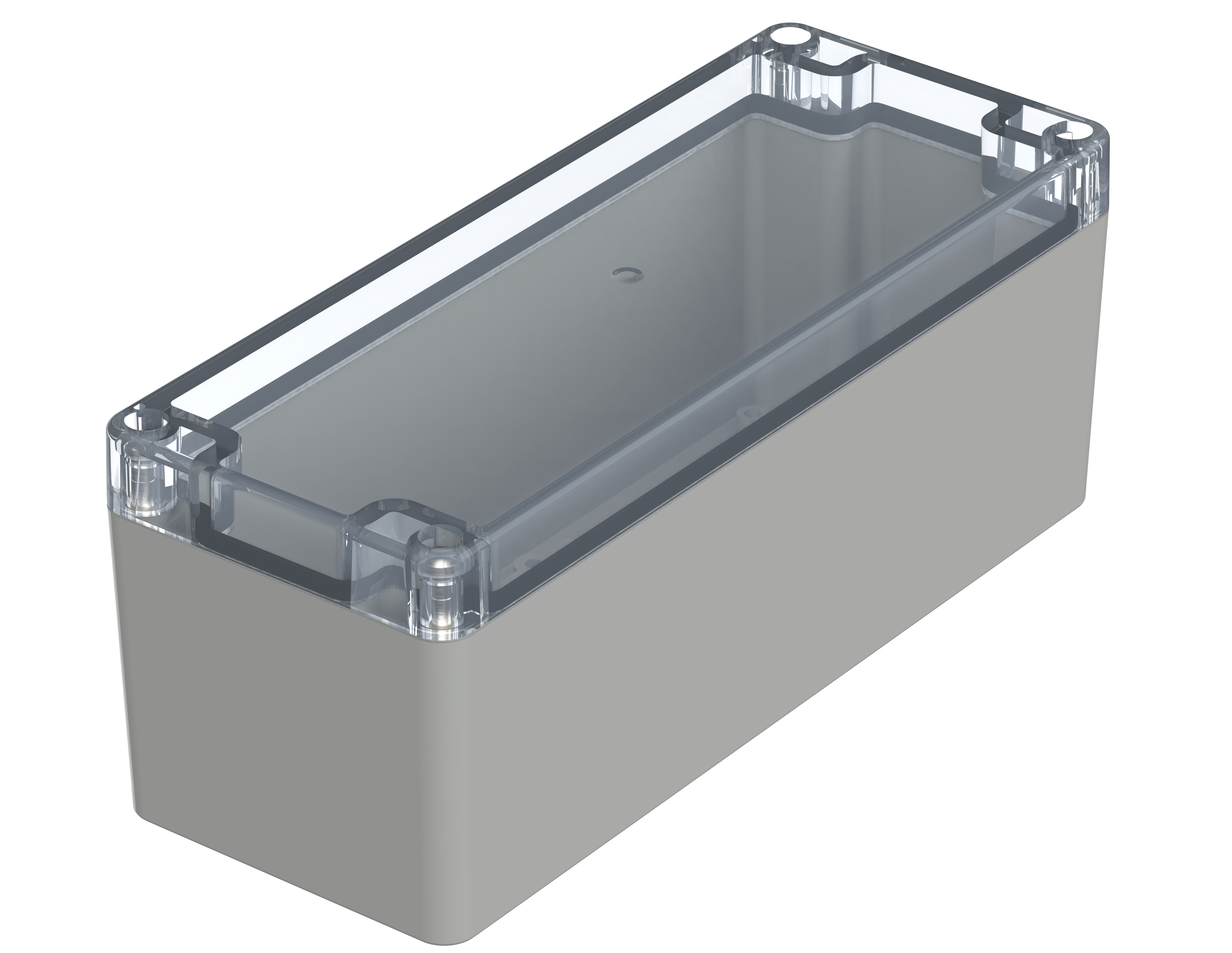 Bopla Euromas X Series Light Grey Polycarbonate Enclosure, IP66, IP68, IK07, Clear Lid, 191.8 x 75.1 x 75.3mm