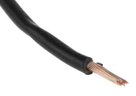 RS PRO Black 2.5mm² Hook Up Wire, 14 AWG, 50/0.25 mm, 305m, PVC TI3 Insulation