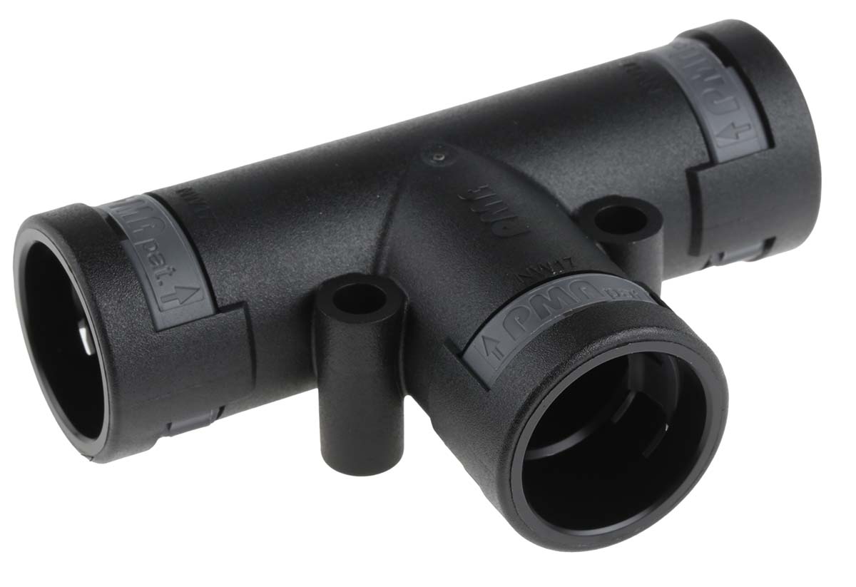 PMA T Piece, Conduit Fitting, NW17 x 3 Nominal Size, PA 6, Black IP66 rating
