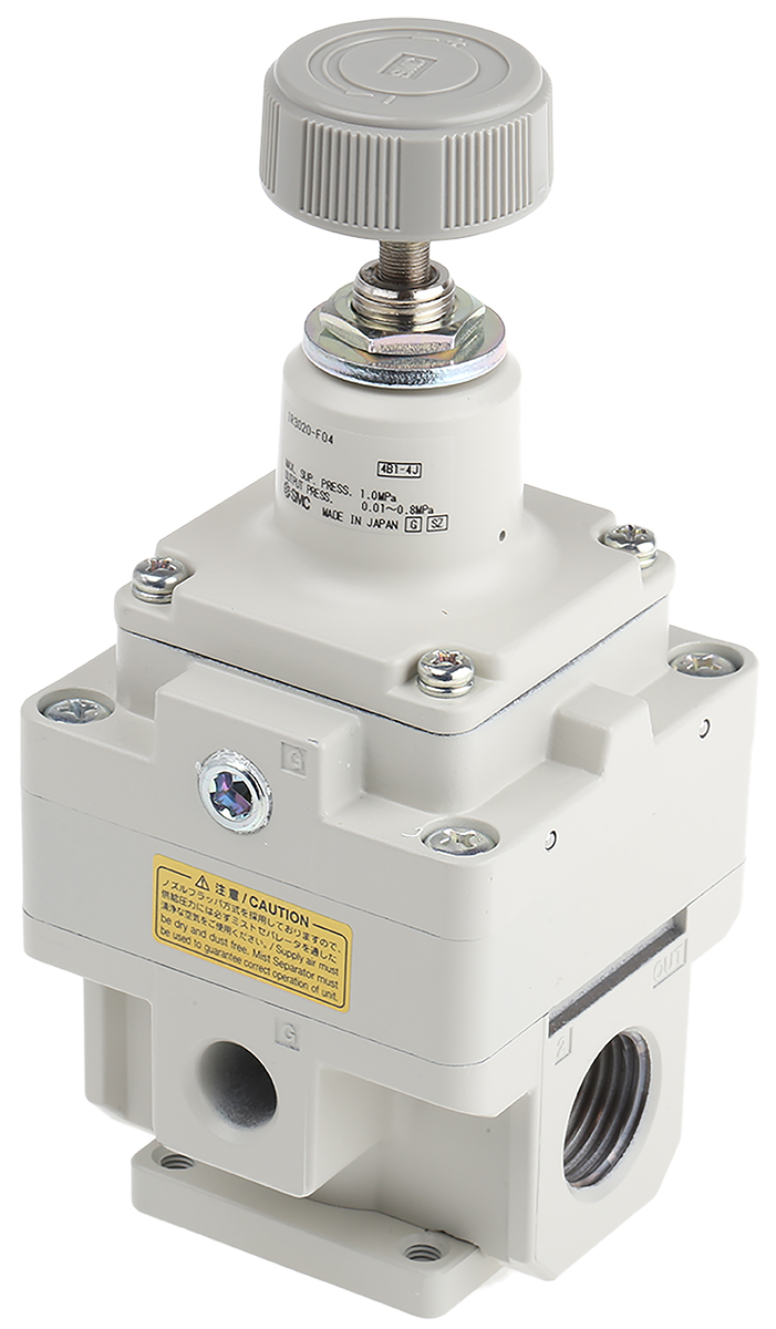 SMC G 1/2 Pneumatic Regulator - 0.005MPa to 0.8MPa, 1/2in, 1MPa max. input
