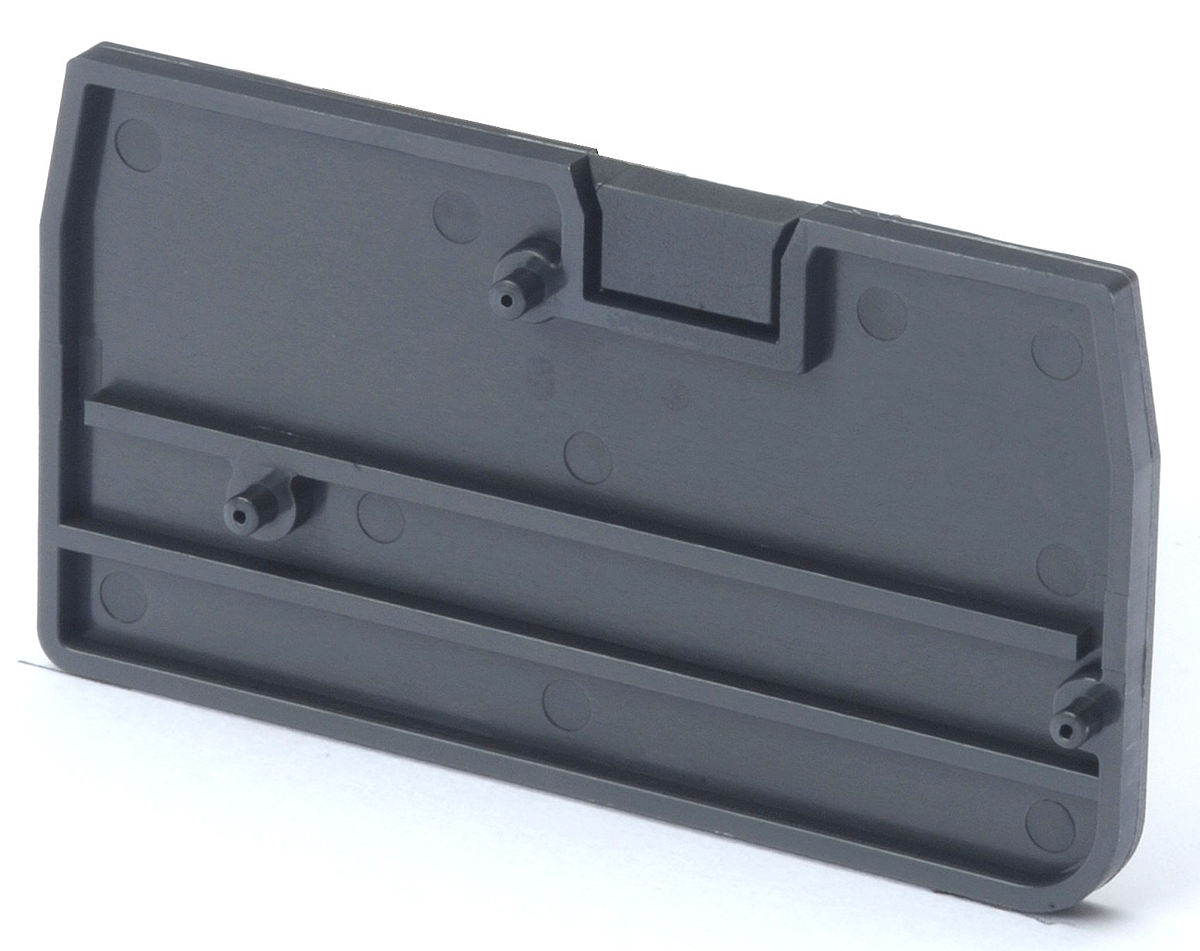 Omron XW5E Series End Cover for Use with XW5G-P1.5-1.1-1 Grounding Terminal Block, XW5T-P1.5-1.1-1 Feed Through