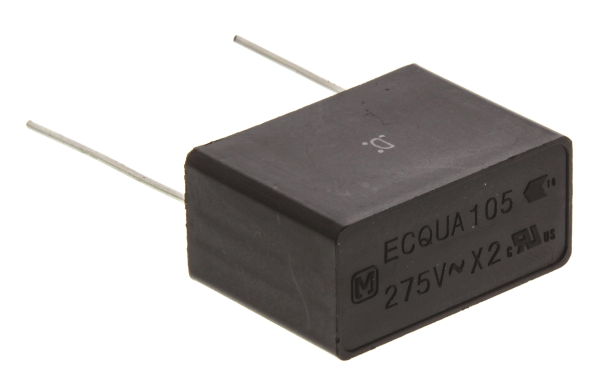 Panasonic ECQUA Polypropylene Film Capacitor, 275V ac, ±20%, 1μF, Through Hole