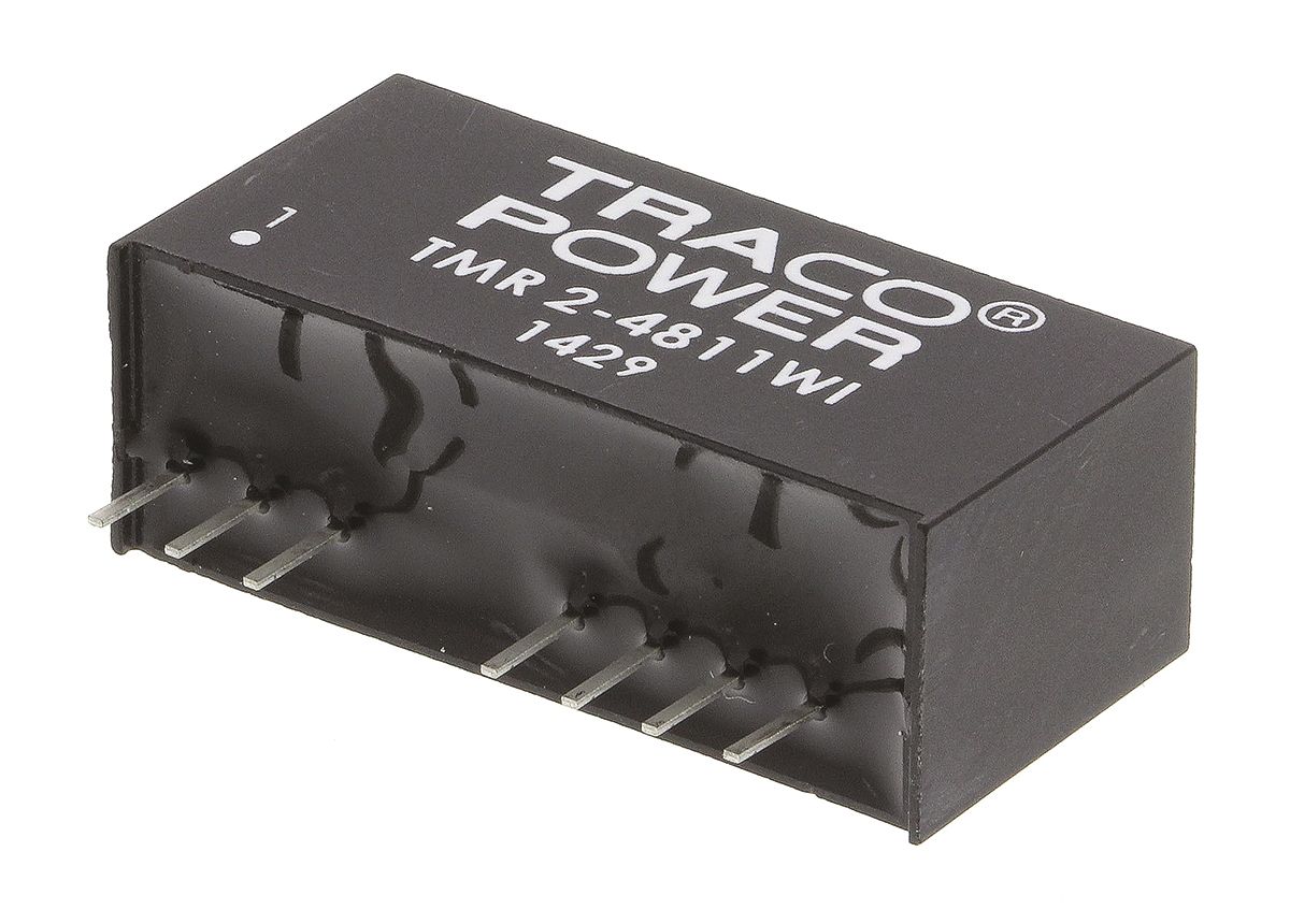 TRACOPOWER TMR 2WI DC-DC Converter, 5V dc/ 400mA Output, 18 → 75 V dc Input, 2W, Through Hole, +85°C Max Temp