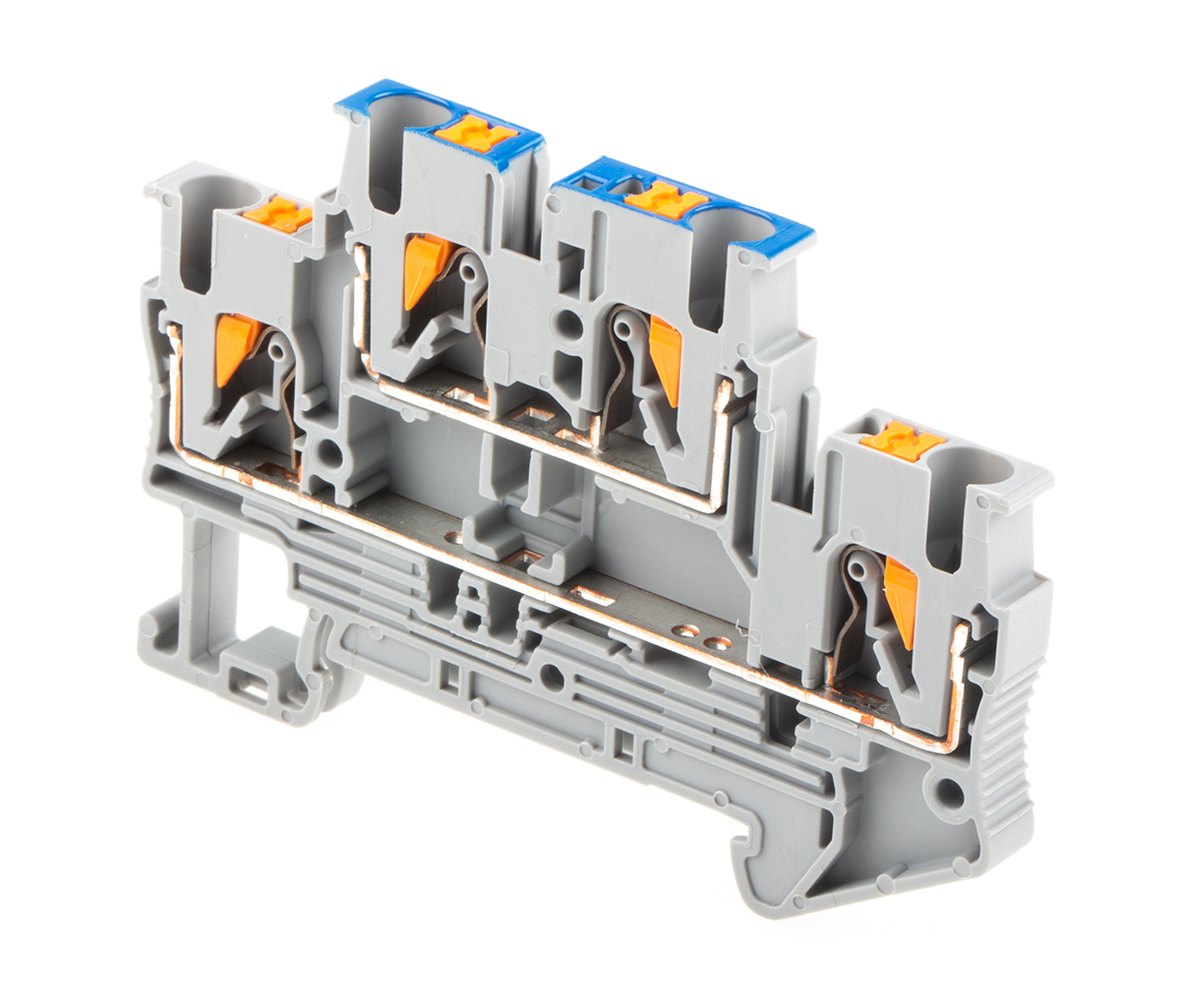 Phoenix Contact 3210994 PTTB 2.5-L/N Series Grey, 0.14 → 4mm², Double-Level, Push In Termination, ATEX