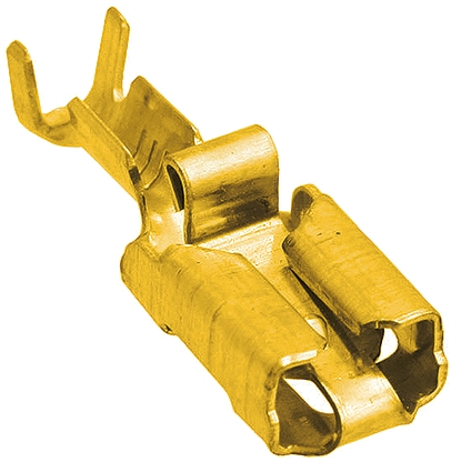 TE Connectivity Positive Lock .250 Mk I Uninsulated Female Spade Connector, Receptacle, 6.35 x 0.8mm Tab Size, 0.5mm²