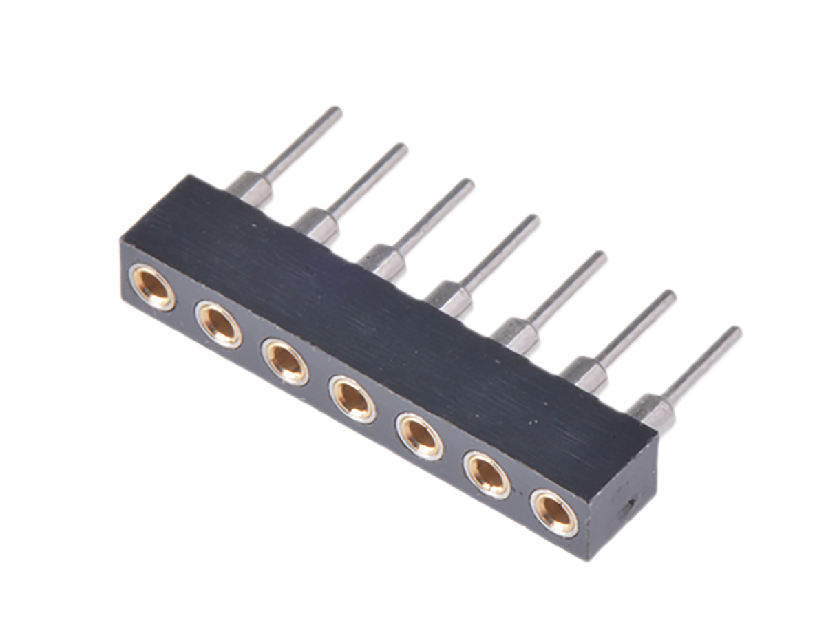 7 Way Preci-Dip Straight Through Hole 2mm SIL Socket, Solder, 3A 100 V ac, 150 V dc