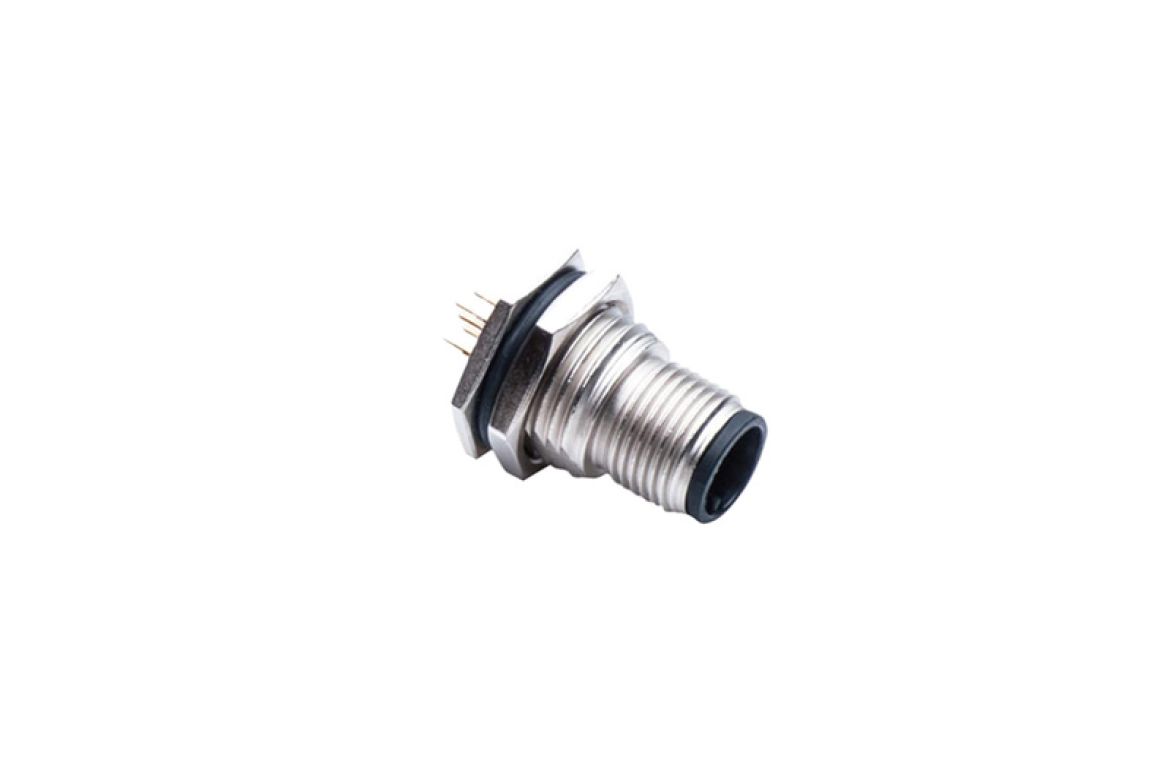 Amphenol Industrial Industrial Circular Connector, 4 Contacts, Threaded, M12 Connector, Plug, Male, IP68, IP69K, M