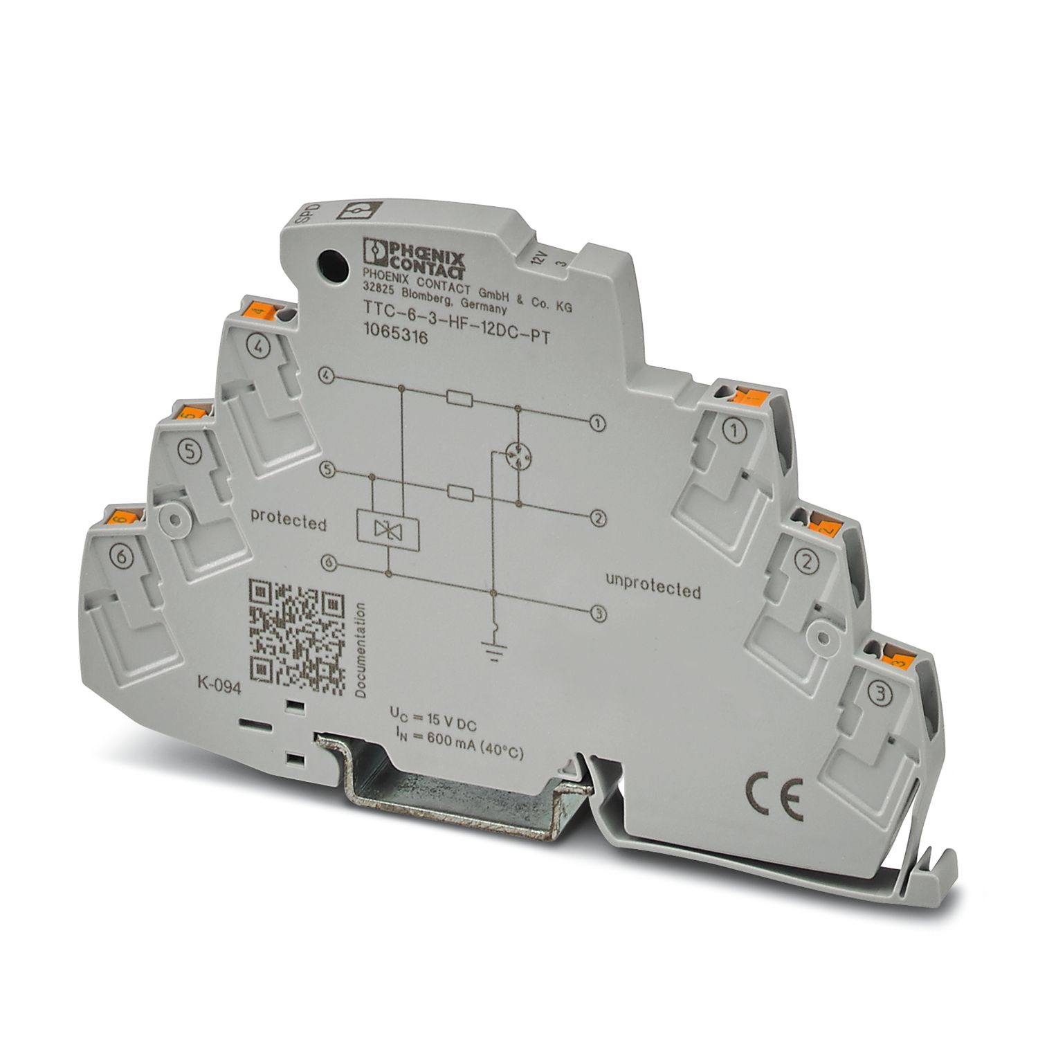 Phoenix Contact Surge Protector, 10kA, DIN Rail Mount