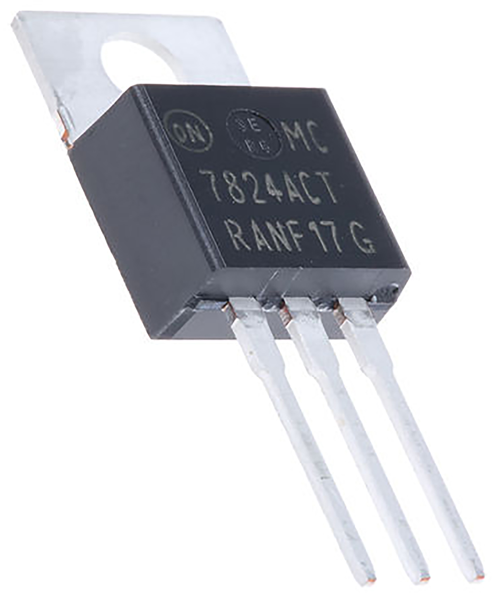 onsemi MC7824ACTG, 1-Channel Linear Voltage, Voltage Regulator, 1 A, 24 V, TO-220 3-Pin