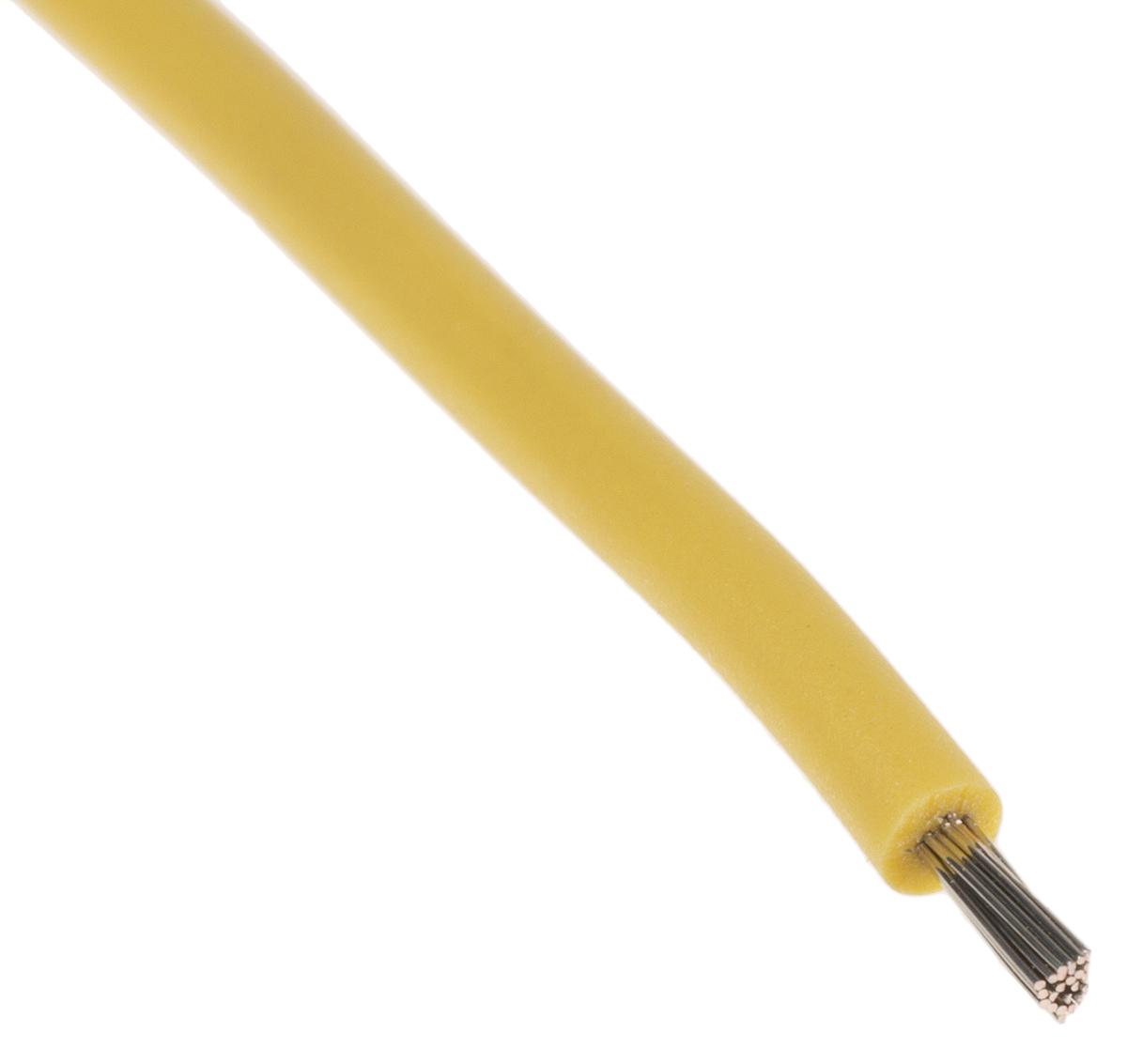 Lapp ÖLFLEX HEAT Series Yellow 0.75 mm² Hook Up Wire, 18 AWG, 19/0.25 mm, 100m, Silicone Insulation, 49005