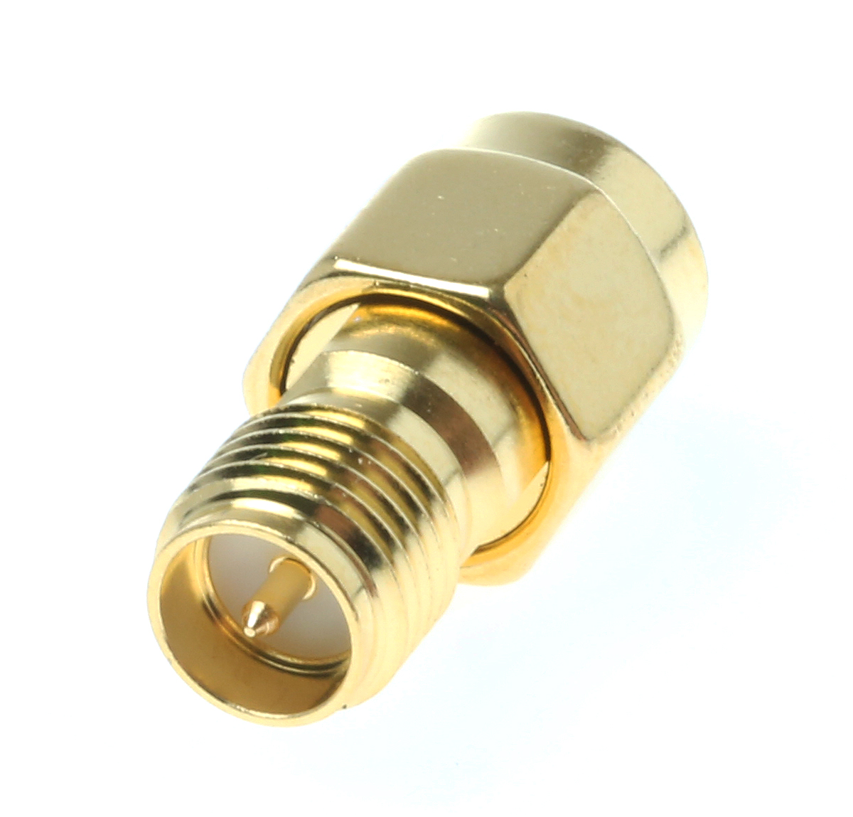 Amphenol RF Straight RF Adapter SMA Plug to R-SMA Plug