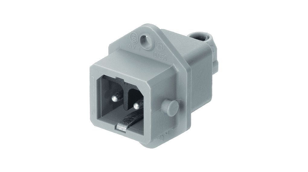 Hirschmann, ST IP54 Grey Panel Mount 2 + PE Industrial Power Plug, Rated At 10A, 250 V