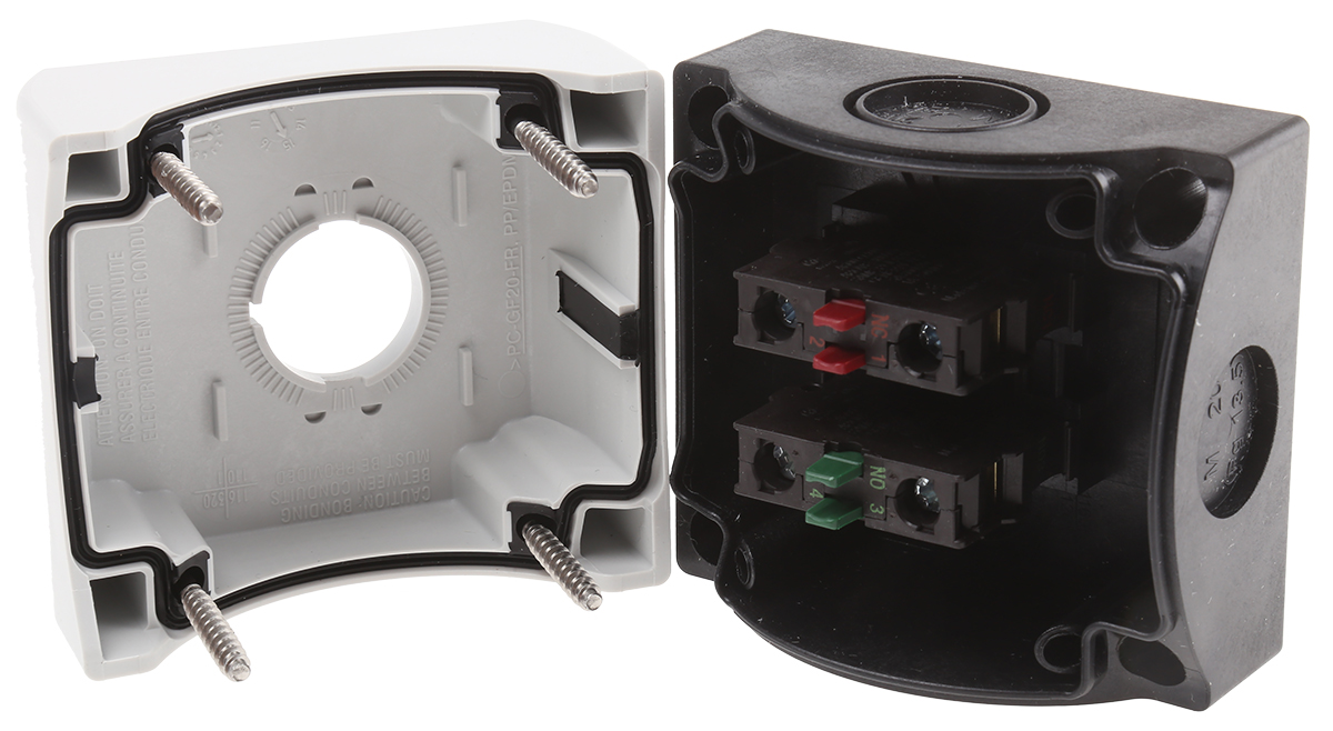 Eaton Grey Plastic M22 Control Station Enclosure - 1 Hole 22mm Diameter