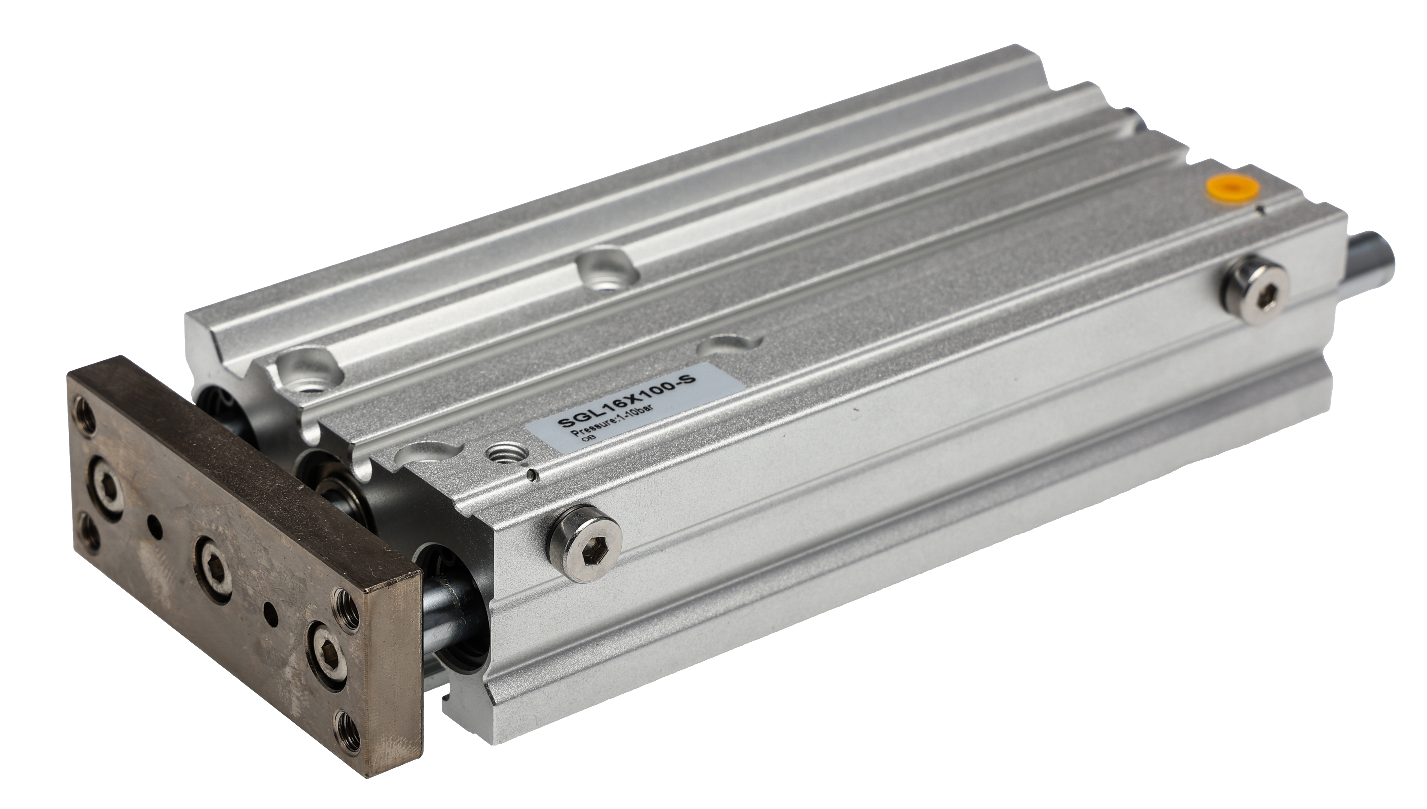 RS PRO Pneumatic Guided Cylinder - 16mm Bore, 100mm Stroke, Double Acting