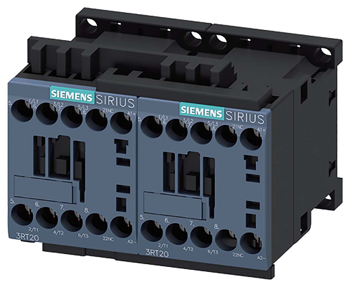 Siemens SIRIUS Reversing Contactor, 24 V dc Coil, 3-Pole, 12 A, 5.5 kW, 3NO, 400 V ac
