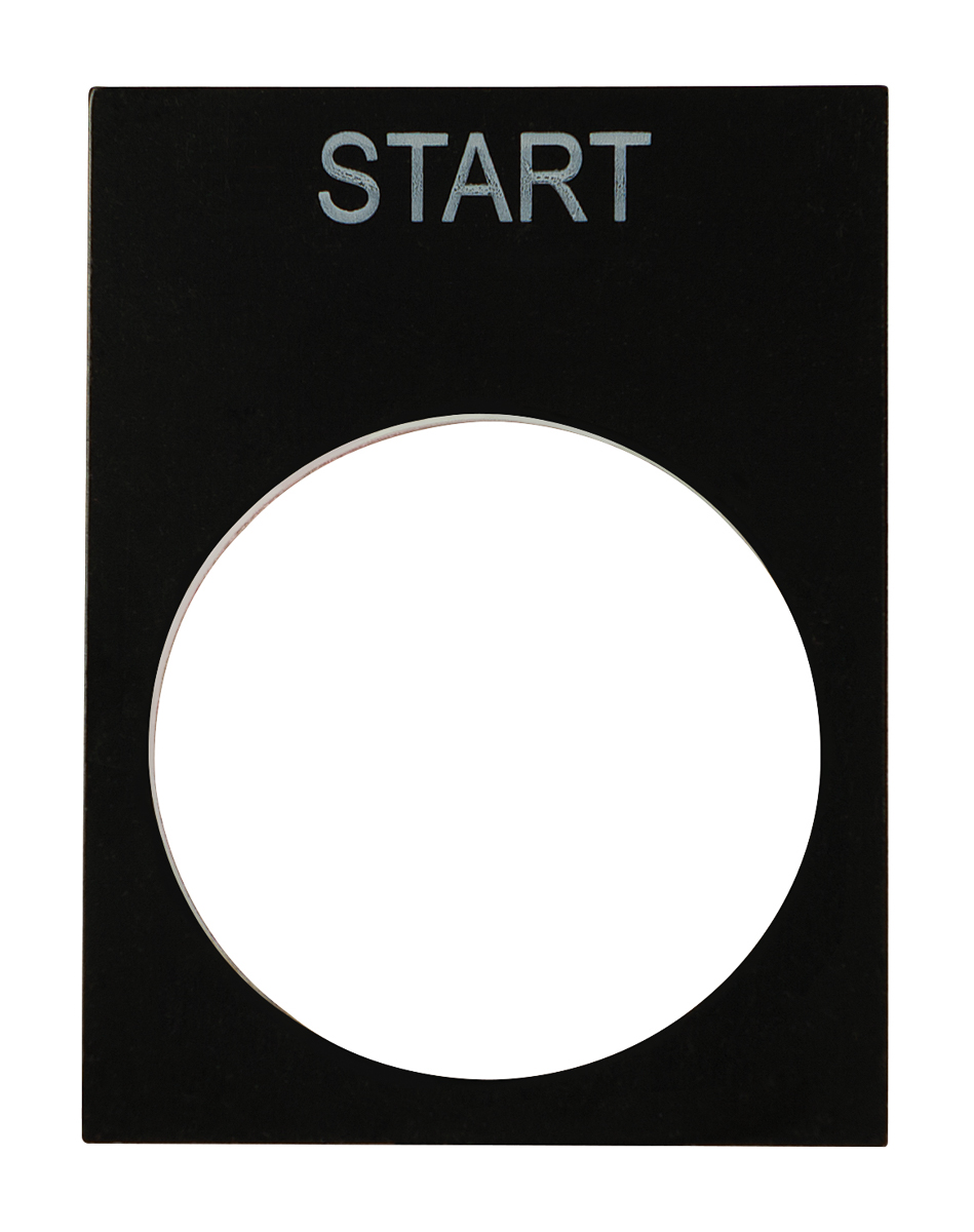 RS PRO Legend Plate for Use with Ptec Push Button, Start