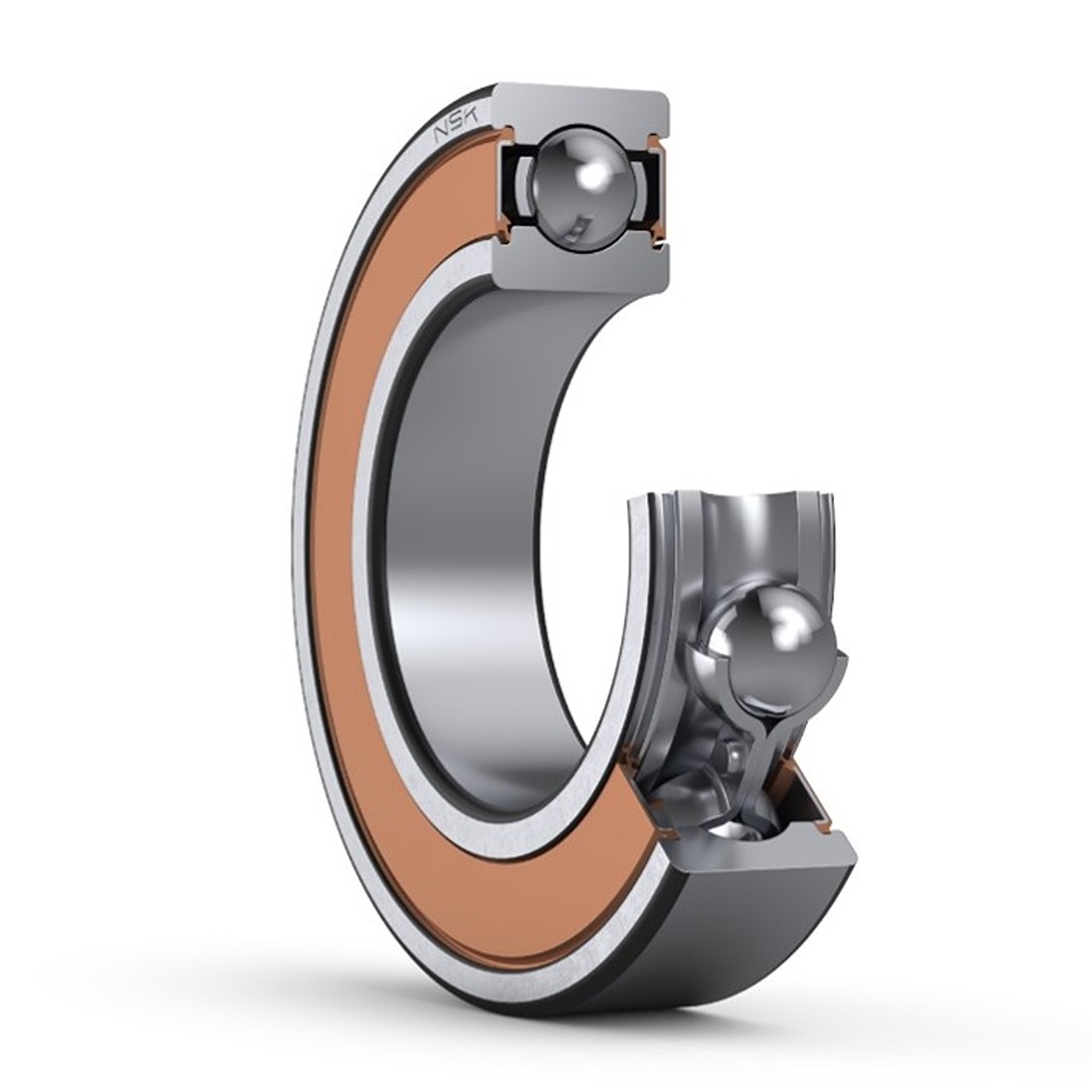 NSK 6214DDU 1 Row Deep Groove Ball Bearing - 70 mm ID, 125 mm OD