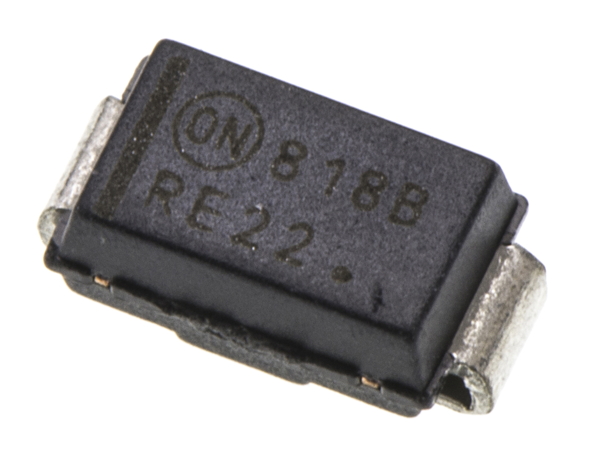 onsemi, 5.1V Zener Diode 5% 500 mW SMT 2-Pin SMA