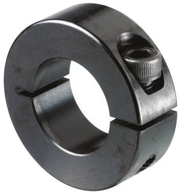 Huco Shaft Collar, One Piece, Clamp Screw, Bore 35mm, OD 57mm, W 15mm, Steel
