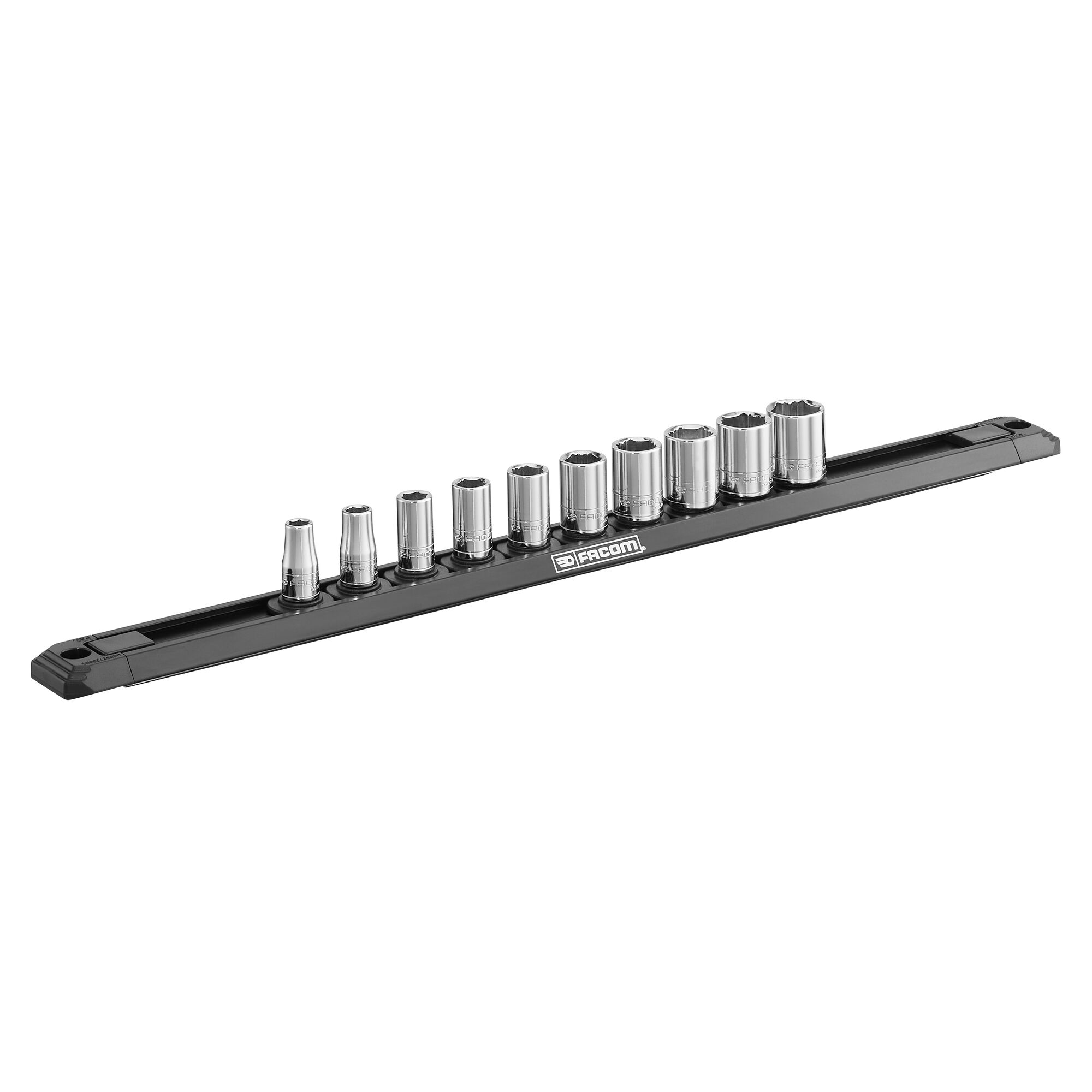 Facom 10-Piece Imperial 1/4 in Standard Socket Set with Ratchet, 6 point
