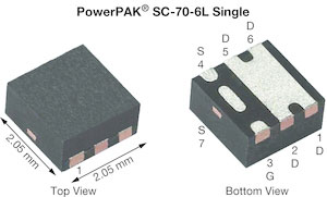 Vishay Siliconix TrenchFET Type P-Channel MOSFET, 10 A, 40 V Enhancement, 6-Pin SC-70-6L SQA405EJ-T1_GE3