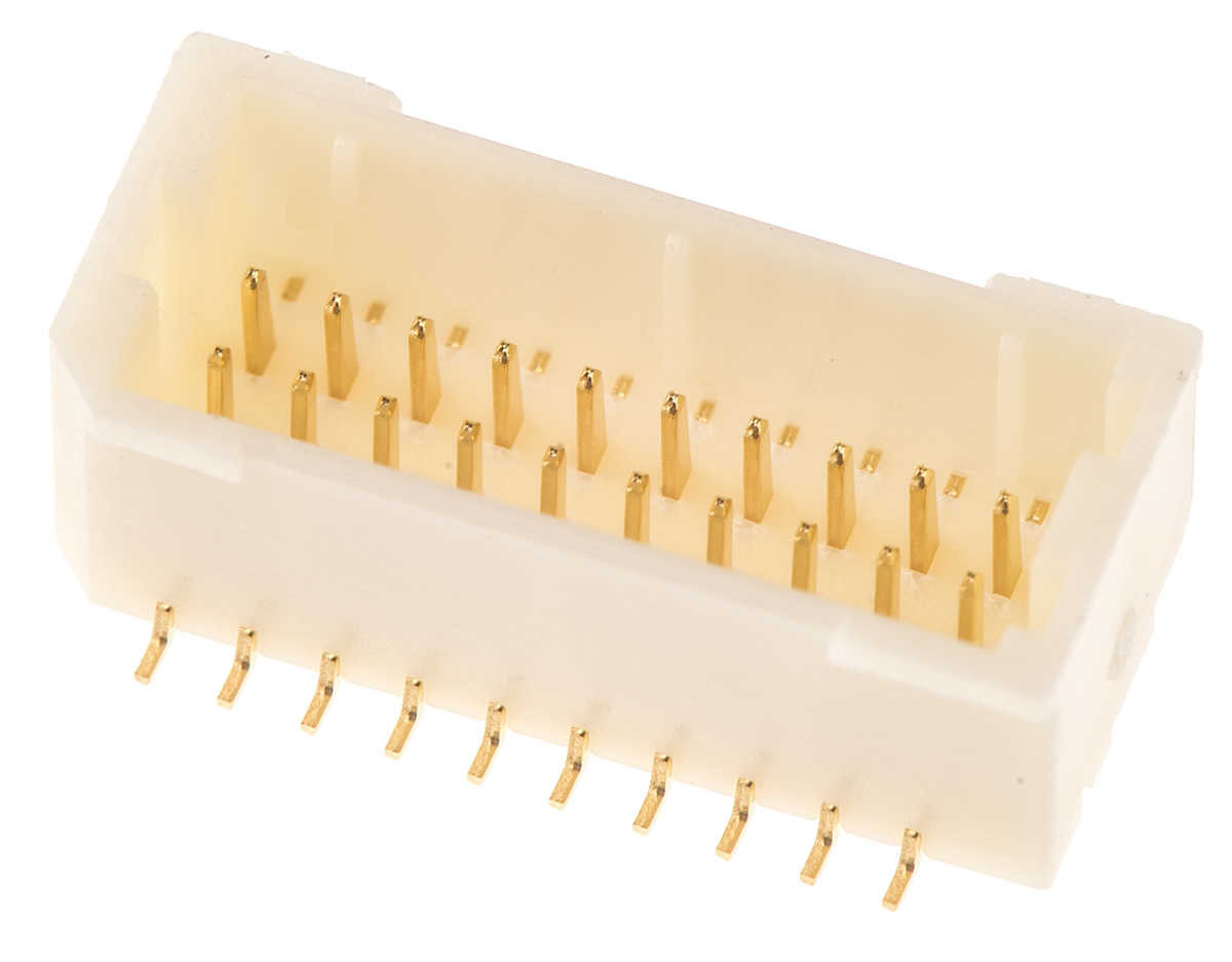JST SHD Series Straight Surface PCB Header, 20 Contact(s), 1 mm Pitch, 2 Row, Shrouded