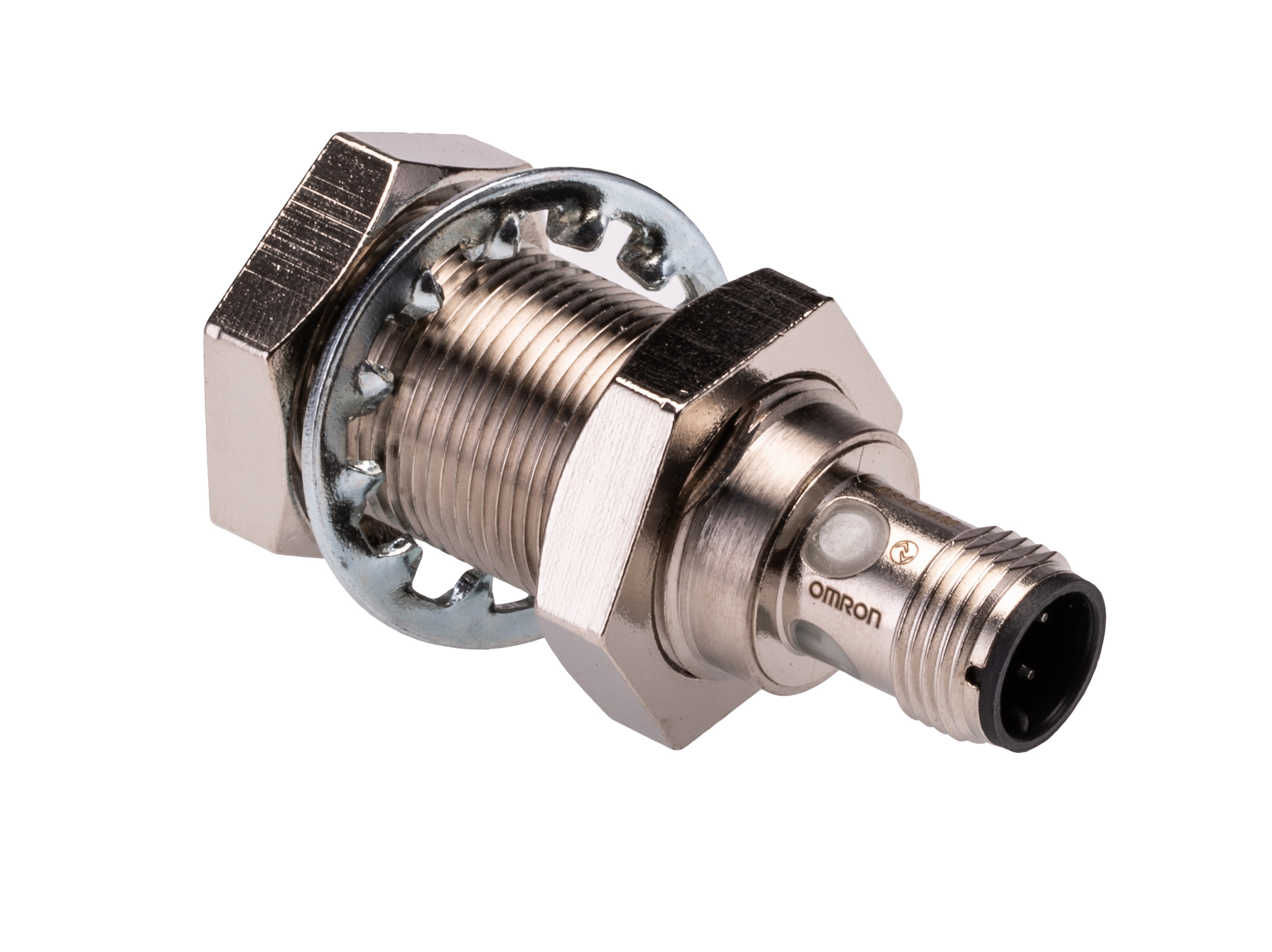 Omron Inductive Threaded Barrel Proximity Sensor, M18, 12 mm Detection, PNP NO, 10 → 30 V dc