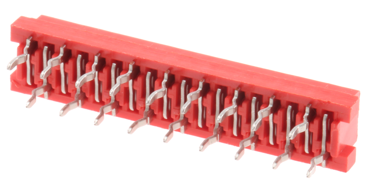 TE Connectivity Micro-MaTch Series Straight Through Hole Mount PCB Socket, 18-Contact, 2-Row, 2.54mm Pitch, Solder