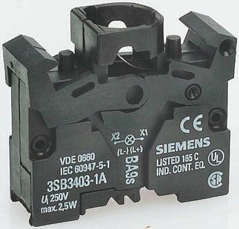 Siemens Siemens 3SB3 Light Block BA9S Bulb Cage Clamp terminal