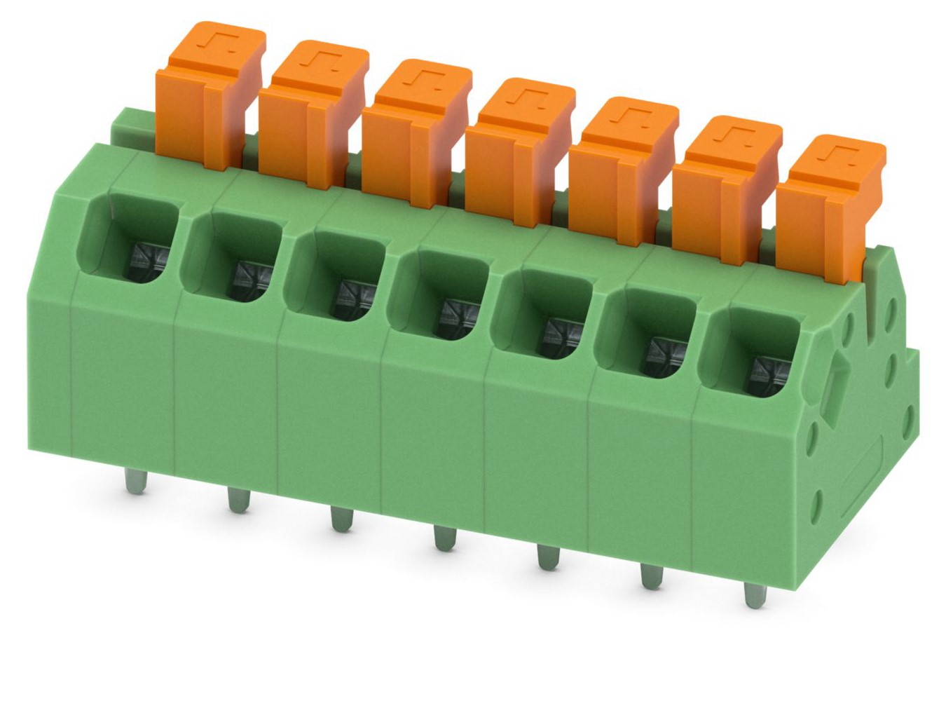 Phoenix Contact SPTAF 1/ 7-3.5-LL Series PCB Terminal Block, 7-Contact, 3.5mm Pitch, Through Hole Mount, 2-Row
