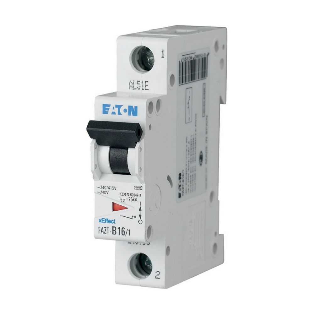 Eaton xEffect FAZ MCB, 1P, 20A Curve C, 230V AC, 60V DC, 15 kA Breaking Capacity