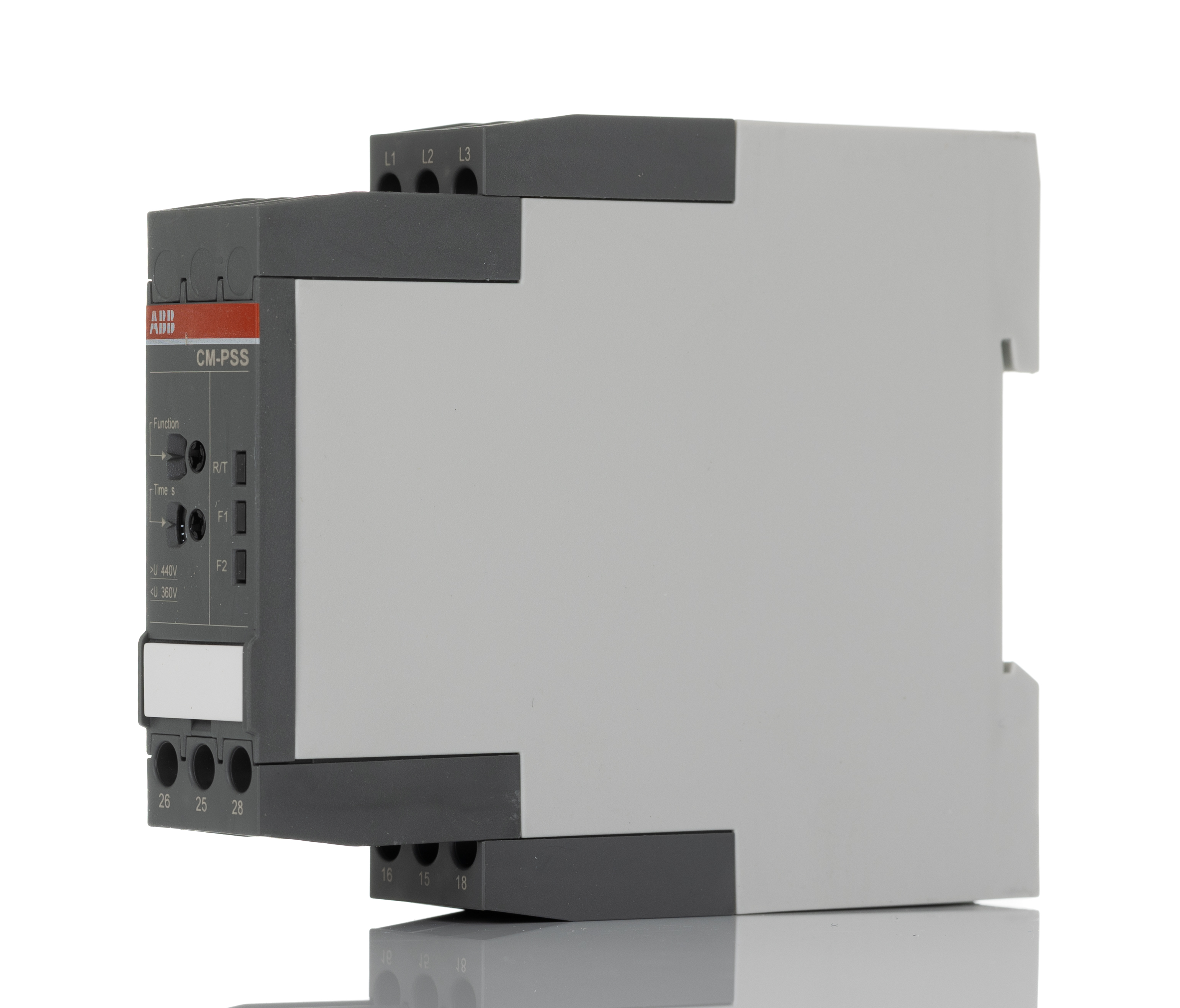 ABB Phase, Voltage Monitoring Relay, 3 Phase, DPDT, 360 → 440V ac, DIN Rail