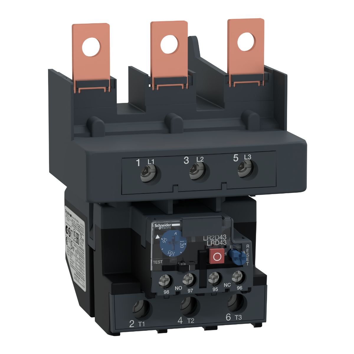 Schneider Electric LRD Thermal Overload Relay, 95 → 120 A Contact Rating, TeSys