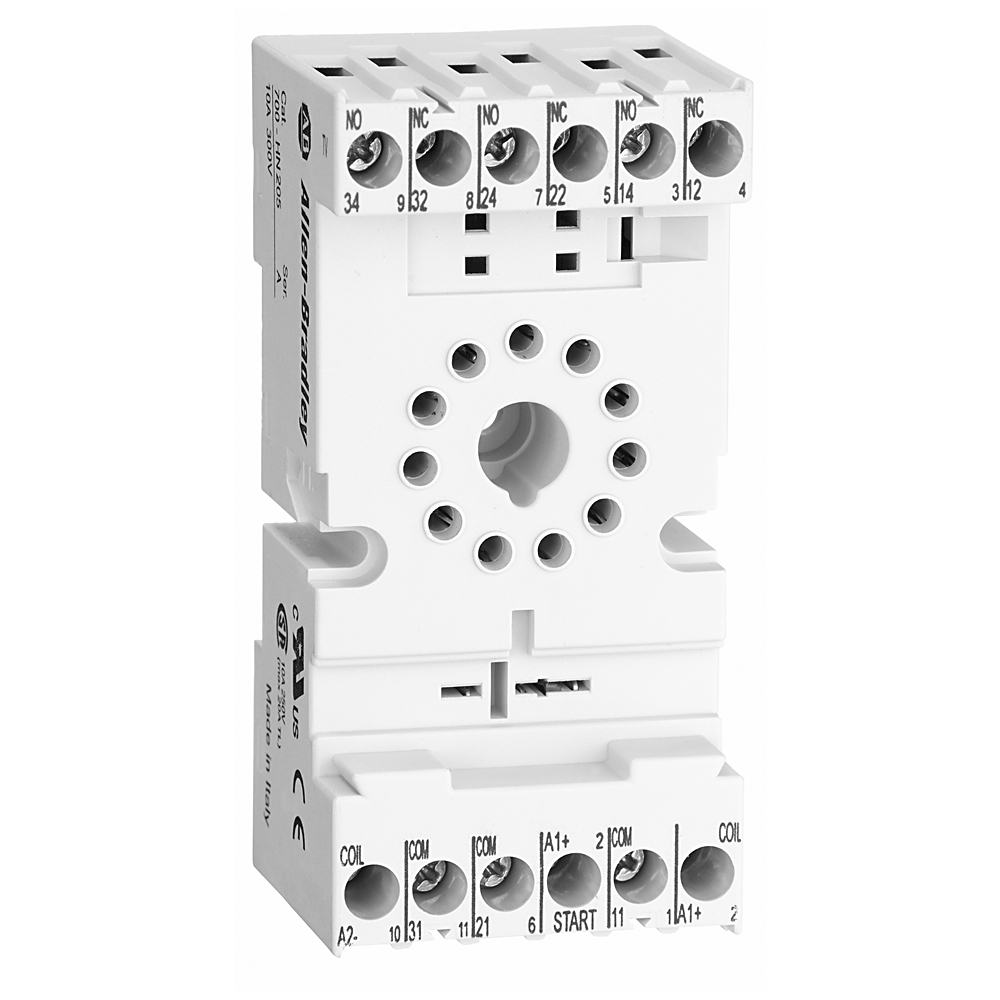 Allen Bradley 700-HN 11 Pin 300V DIN Rail, Panel Mount Relay Socket, for use with 700-HA Relay