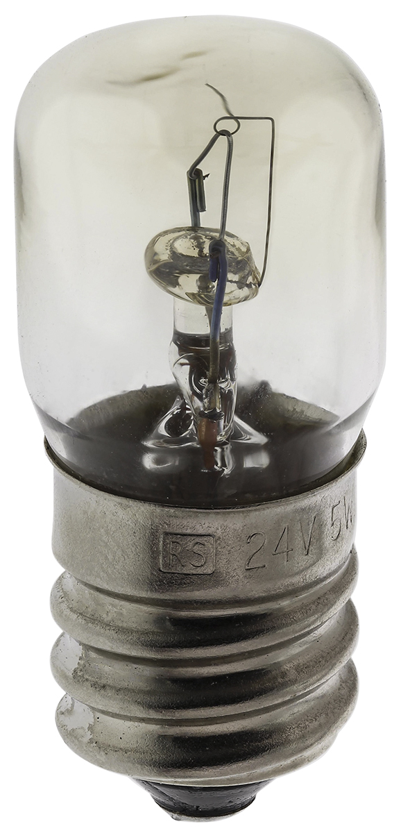 RS PRO E14 Indicator Light, Clear, 24 V, 200 mA, 3000h