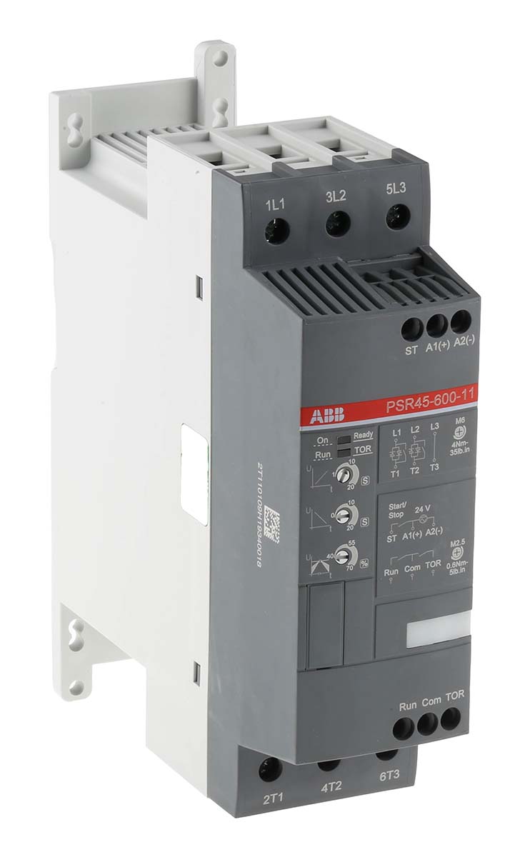 ABB PSR Soft Starter, , 22 kW, 208 → 600 V ac, 3 Phase, IP10