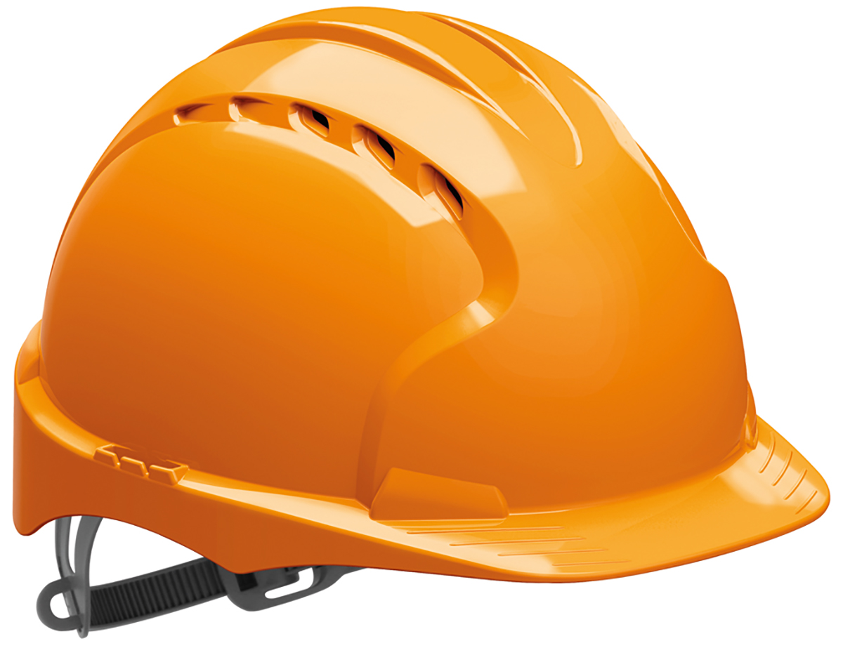 JSP EVO3 Orange Safety Helmet, AdjustableVentilated