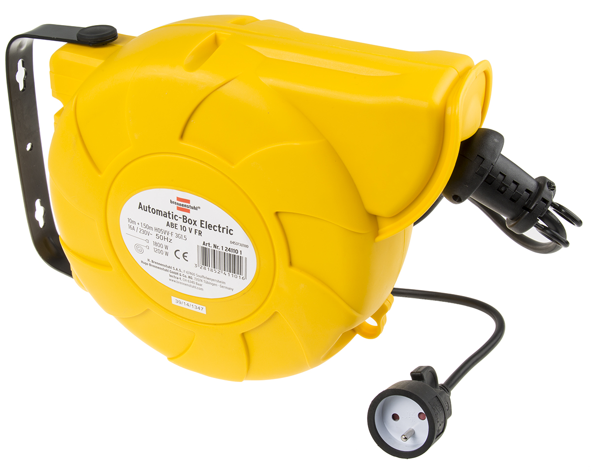 brennenstuhl 2m 1 Socket Type E - French Cable Reel Cassette Reel, 230 V, IP20