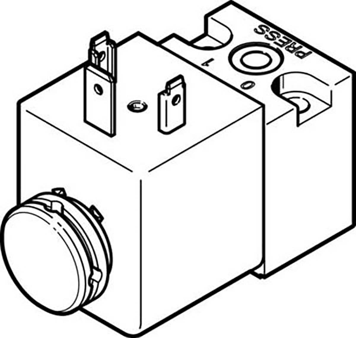 Festo 3/2 Closed, Monostable Pneumatic Solenoid/Pilot-Operated Control Valve - Electrical MDH Series, 119600