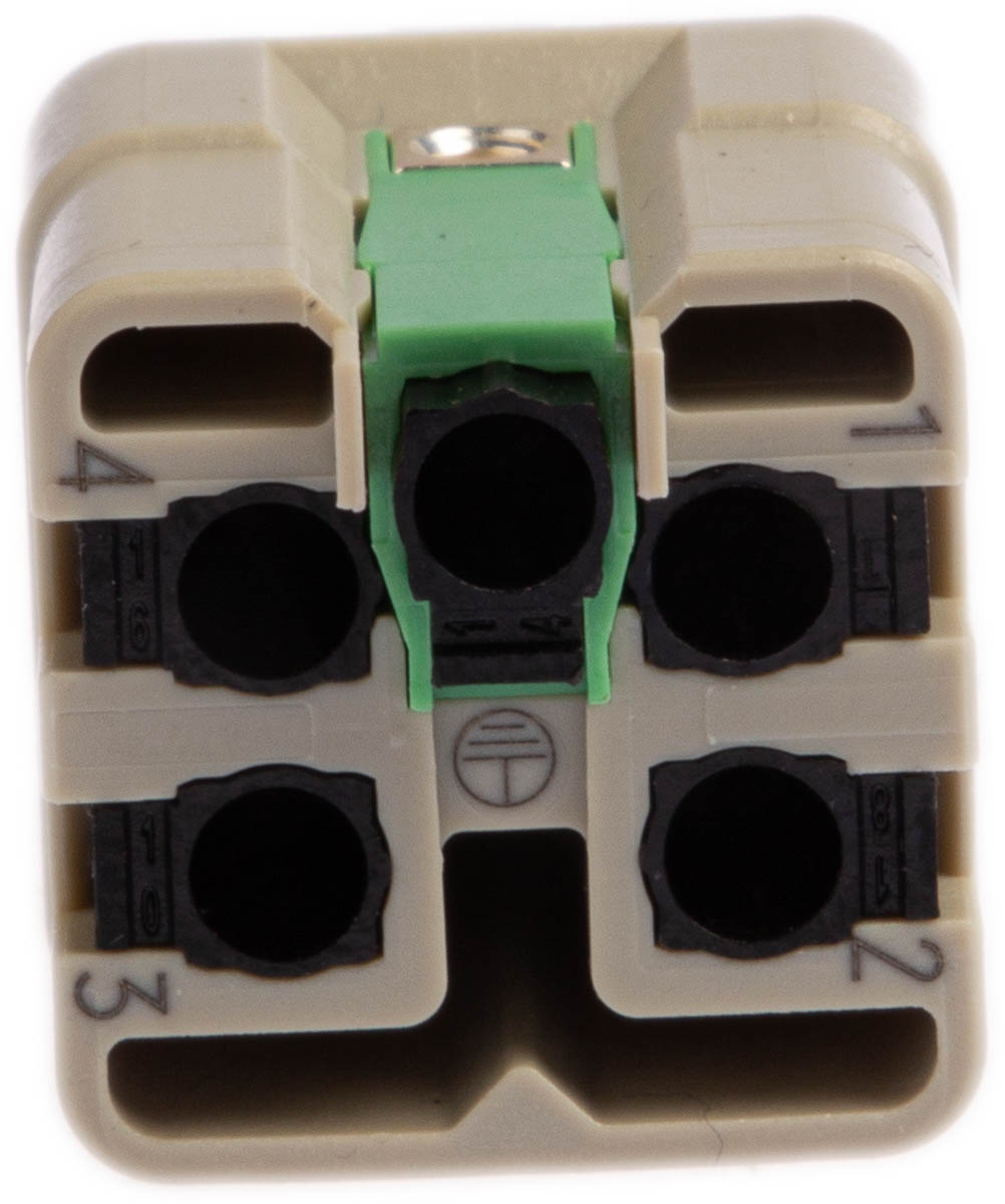 HARTING Heavy Duty Power Connector Insert, 10A, Female, Han A Series, 4 Contacts