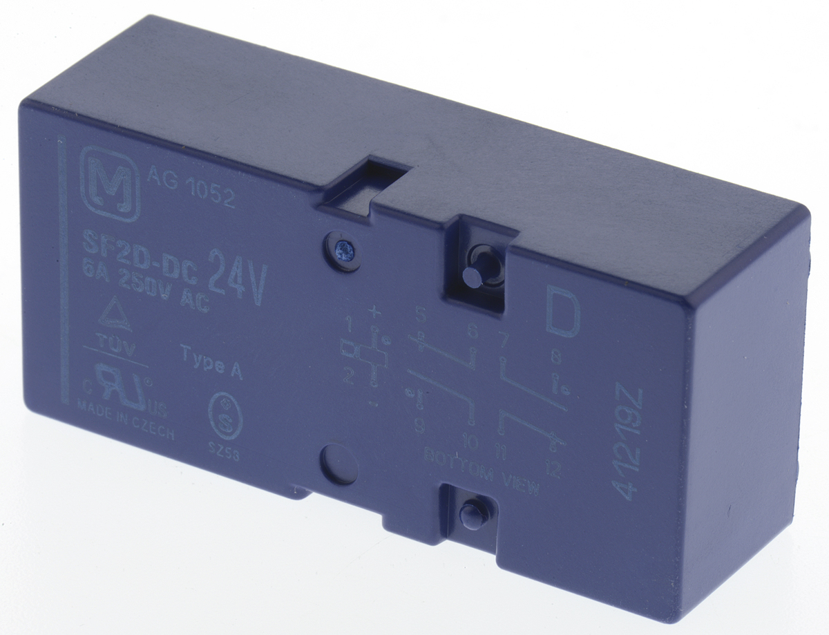 Panasonic PCB Mount Force Guided Relay, 24V dc Coil Voltage, 2 Pole, DPDT