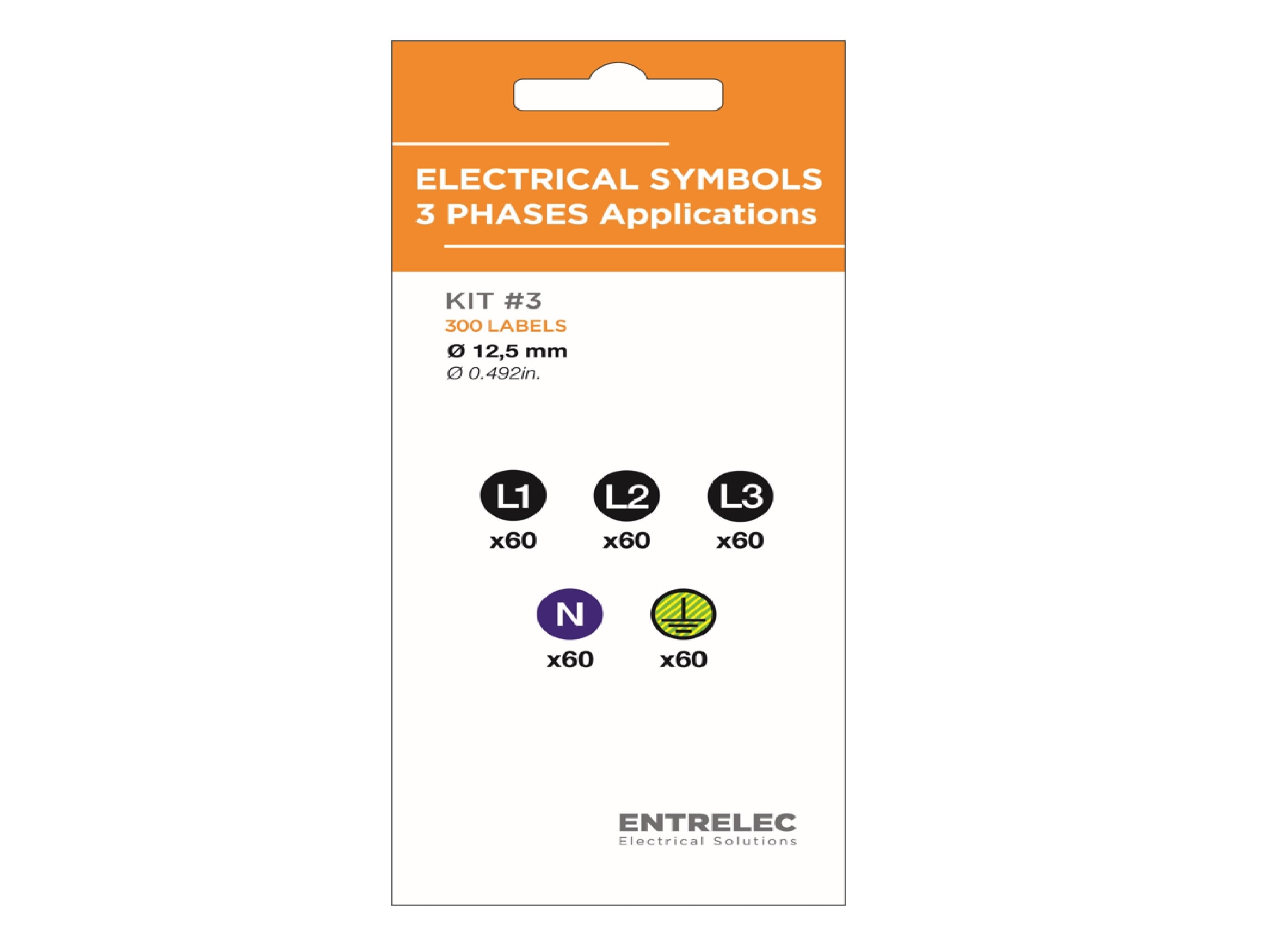 Black Vinyl Safety Labels, None-Text 12.5 mm x 12.5mm