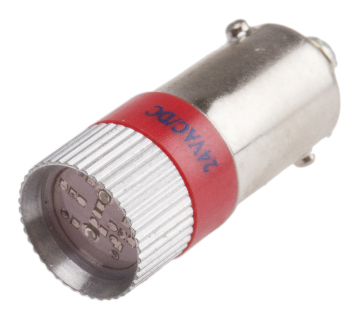 RS PRO Red LED Indicator Lamp, 24V ac/dc, BA9s Base, 10mm Diameter, 110/105mcd