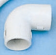 Schneider Electric 90° Elbow, Conduit Fitting, 16mm Nominal Size, PVC, Grey IP40 rating
